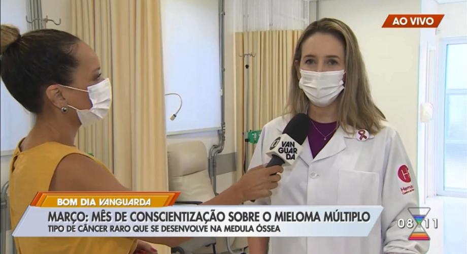 Dra. Leila fala  TV Vanguarda sobre os principais sintomas do mieloma